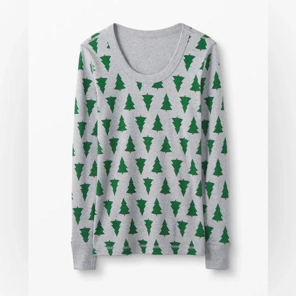 Hanna Andersson Long John Top Christmas Tree print - Picture 1 of 4